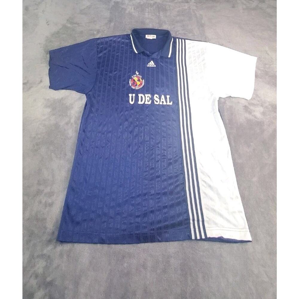 Adidas Vintage Jersey Sz XL Football Soccer Shirt 90s 00s Blue White Men's C22